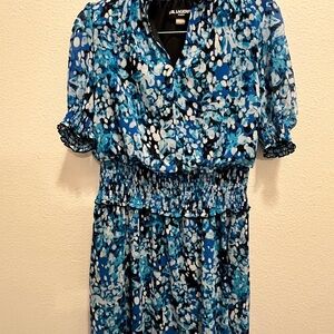 Karl Lagerfeld Blue Floral Mini Dress